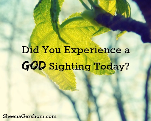 Did you experience a God sighting today?